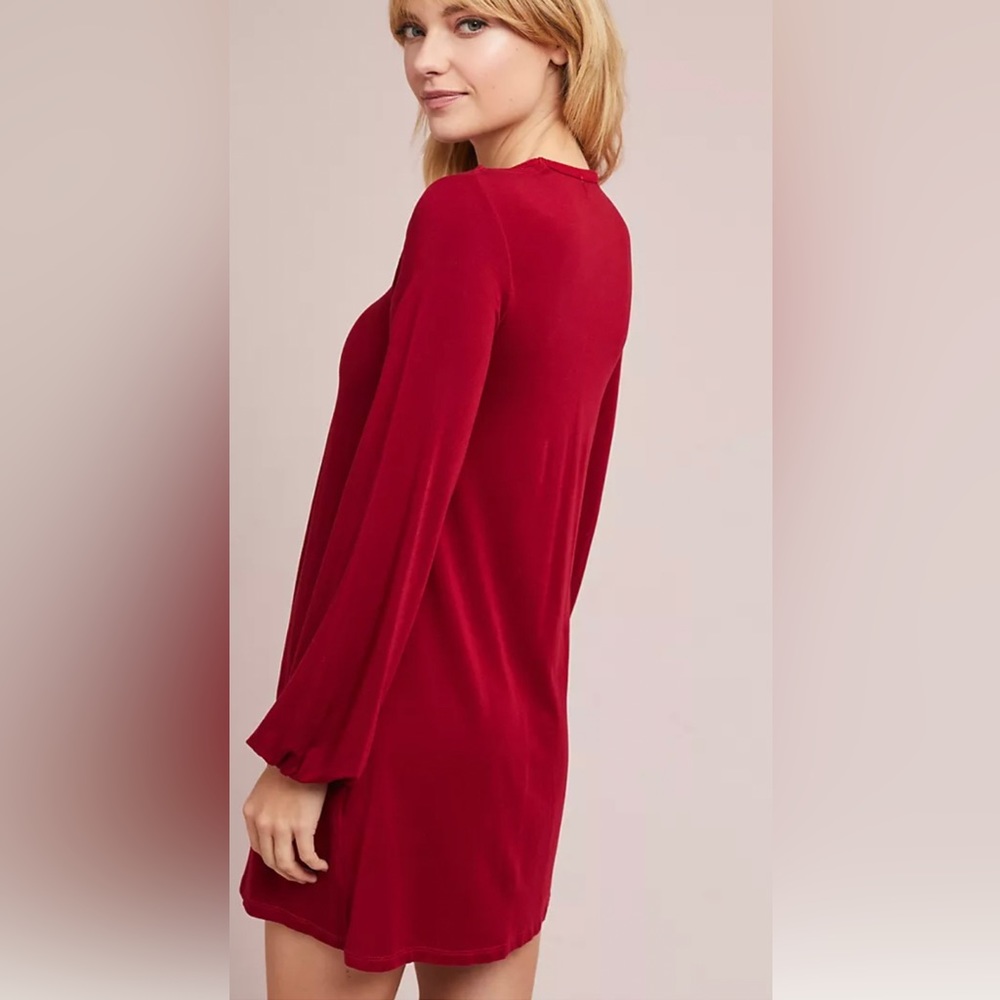 Anthropologie Michael Stars V-Neck Mini Dress Medium NWT Retail $138 - Picture 5 of 13